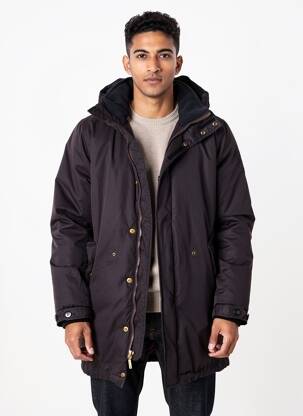 Parka mâneci lungi cu glugă negru SCOTCH & SODA bărbat