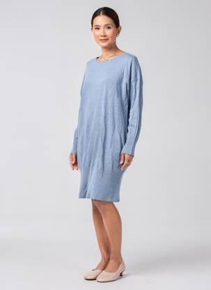 Rochie pulover albastru SANDWICH femeie