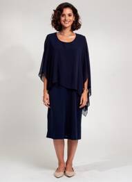 Rochie midi fără mâneci fără mâneci albastru UNICA PLUS femeie