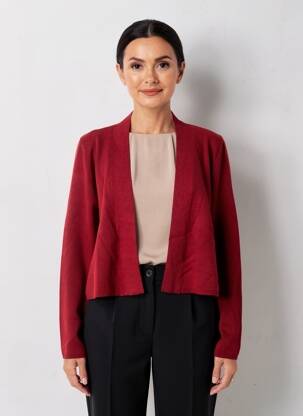 Vestă cu mâneci lungi croială cambrată roșu LA FIANCÉE femeie