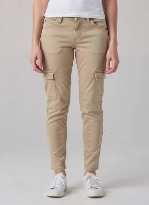 Pantalon cargo subțire bej MUSTANG femeie