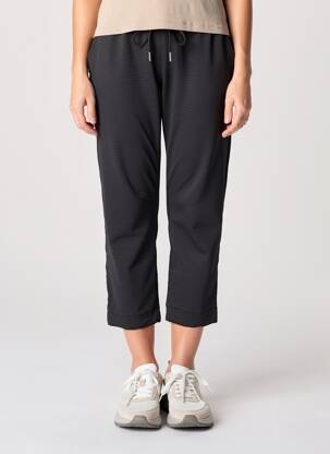 Pantalon trei sferturi talie elastică negru HBT femeie