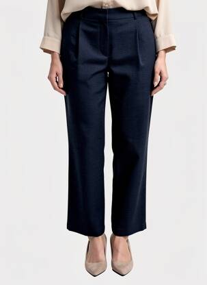Pantalon drept albastru MOLLY BRACKEN femeie
