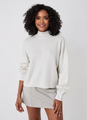 Pulover elasticitate mâneci lungi bej HUGO BOSS femeie