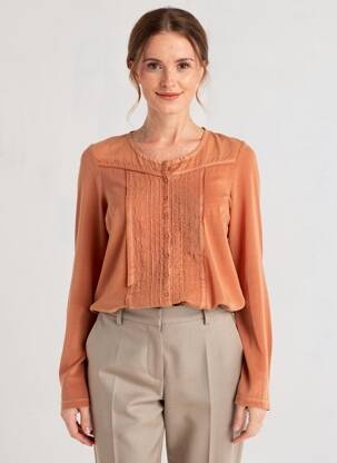 Tricou mâneci lungi mâneci lungi portocalie YERSE femeie