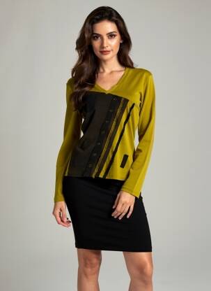 Tricou mâneci lungi mâneci lungi verde CAP JULUCA femeie