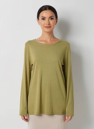 Tricou mâneci lungi mâneci lungi verde MD'M femeie