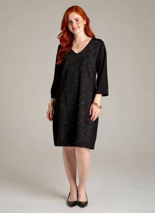 Rochie midi mâneci lungi mâneci lungi negru TOMMY HILFIGER femeie