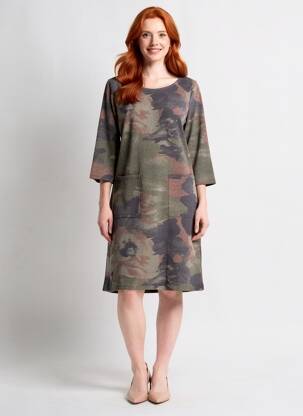Rochie midi mâneci 3/4 mâneci 3/4 albastru MISMASH femeie