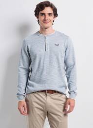 Tricou elasticitate mâneci lungi albastru KAPORAL bărbat