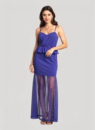 Rochie lungă țesătură crep bretele subțiri violet ALFRED ANGELO femeie