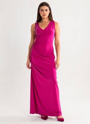 Rochie lungă fără mâneci fără mâneci violet ASCIA femeie