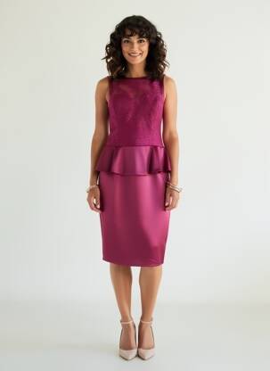 Rochie midi fără mâneci fără mâneci violet ASCIA femeie