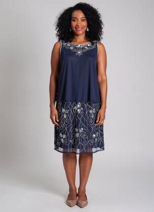 Rochie midi fără mâneci fără mâneci albastru MARFIL femeie