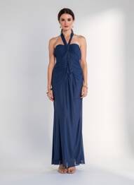 Rochie lungă fără mâneci fără mâneci albastru SPECIAL DAY femeie
