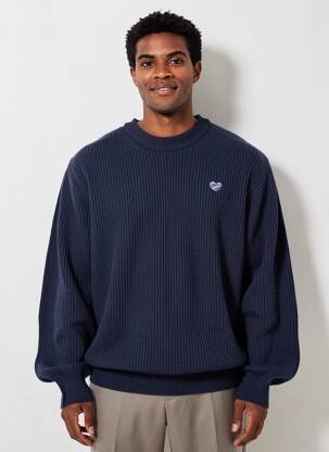 Pulover elasticitate mâneci lungi albastru MAISON LABICHE bărbat