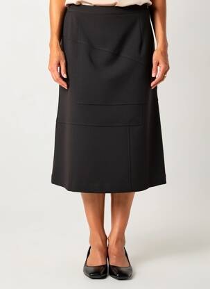 Fustă midi croială evazată negru COUTUREINE femeie