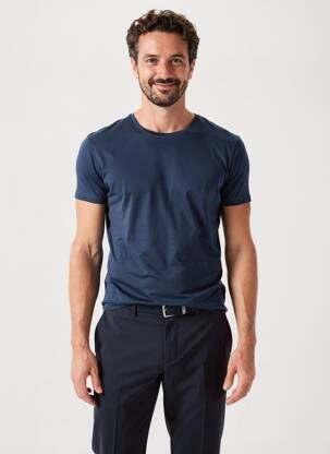 Tricou elasticitate mâneci scurte albastru SLOGGI bărbat