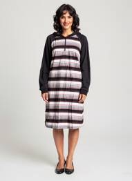 Rochie midi mâneci lungi mâneci lungi negru SHEEGO femeie