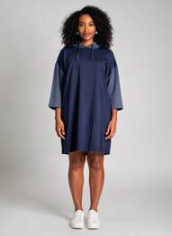 Rochie scurtă mâneci 3/4 mâneci 3/4 albastru SHEEGO femeie