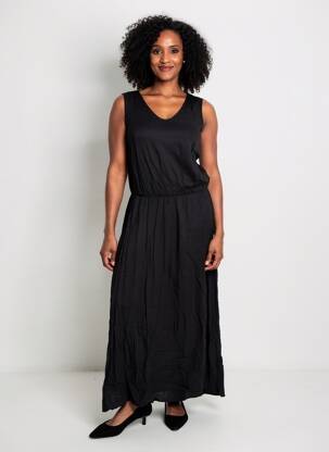 Rochie lungă fără mâneci fără mâneci negru SHEEGO femeie