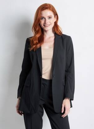 Sacou buzunare negru H&M femeie