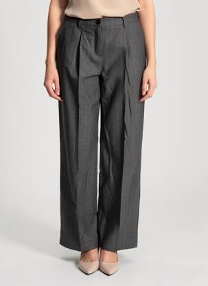 Pantalon drept talie cu cleme mărime normală gri PIMKIE femeie