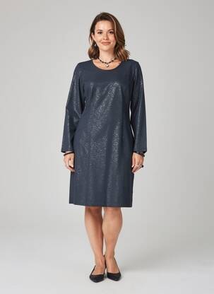 Rochie midi mâneci lungi mâneci lungi albastru MERI & ESCA femeie