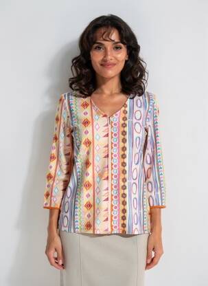 Tricou mâneci 3/4 mâneci 3/4 portocalie TINTA femeie