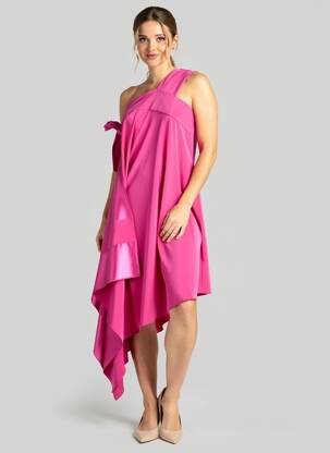 Rochie midi fără mâneci fără mâneci roz GIANLUCA CAPANNOLO femeie