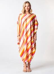 Rochie midi croială fluidă mâneci scurte portocaliu GIANLUCA CAPANNOLO femeie