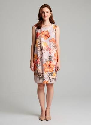 Rochie scurtă fără mâneci fără mâneci bej MSGM femeie
