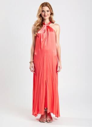 Rochie lungă fără mâneci fără mâneci roz MALAICA femeie