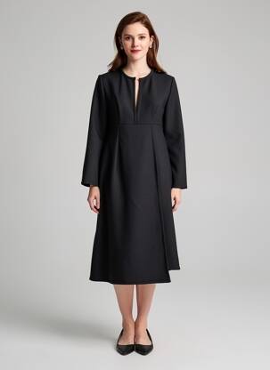 Rochie midi mâneci lungi mâneci lungi negru GIANLUCA CAPANNOLO femeie