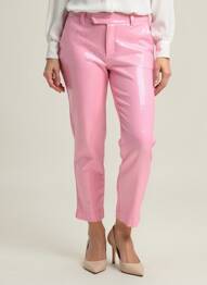 Pantalon 7/8 închidere cu fermoar sub clapetă cu cârlig mărime normală roz MSGM femeie