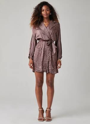 Rochie scurtă mâneci lungi mâneci lungi violet LA PETITE ETOILE femeie