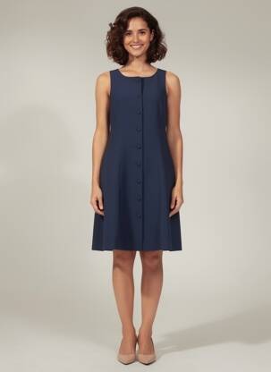 Rochie midi fără mâneci fără mâneci albastru NUMPH femeie