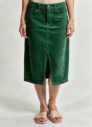 Fustă midi elasticitate verde LA PETITE ETOILE femeie