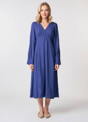 Rochie scurtă mâneci lungi mâneci lungi albastru AN' GE femeie