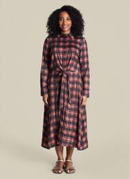 Rochie midi mâneci lungi mâneci lungi portocaliu LA FIANCÉE femeie