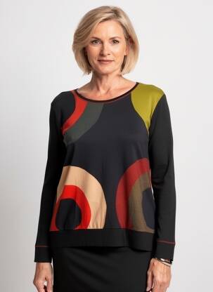 Tricou mâneci lungi mâneci lungi negru DOLCEZZA femeie
