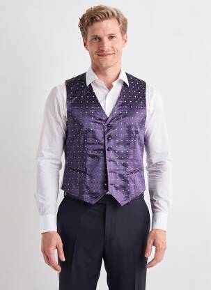 Vestă fără mâneci efect material satinat albastru GREGE CREATION bărbat