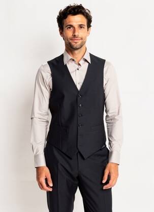 Vestă fără mâneci efect material satinat negru SCABAL bărbat