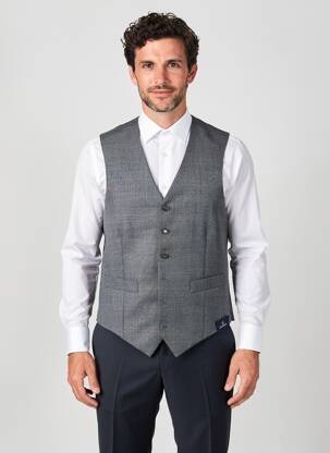Vestă fără mâneci efect material satinat gri SCABAL bărbat