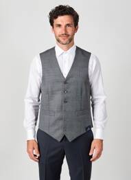 Vestă fără mâneci efect material satinat gri SCABAL bărbat