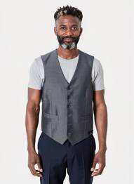 Vestă fără mâneci efect material satinat gri SCABAL bărbat