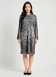 Rochie midi mâneci lungi mâneci lungi gri BARBARA LEBEK femeie