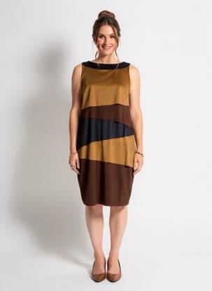 Rochie midi fără mâneci fără mâneci maro JOSEPH RIBKOFF femeie
