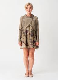 Rochie scurtă mâneci lungi mâneci lungi maro FRED SABATIER femeie