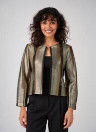 Jachete elegante guler rotund negru MICHAELA LOUISA femeie
